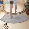 2/1pcs Bathroom Mat Curve Foot Mat Pebble Emboss Carpet Curved Bath Mat Non-slip Absorbent Bathroom Floor Toilet Mat Curved Shower Mat