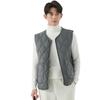 Men's Fall and Winter Padded Warm Zipper Comfortable Stylish To Keep Warm Increase Vest Outside The Pocket Men's Diamond-shaped Short Vest 2402