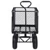 Hand Cart - Black - Durable Steel - 350 Kg - Large Pneumatic Wheels - Gardening