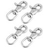 Swivel Trigger Snap Hook, 4 Pack 2.55" Marine Grade Stainless Steel 316 Swivel Trigger Clip Hook, 198 Lbs Capacity, For Cages, Dog Leash, Flag Pole,