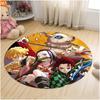 Japanese Cartoon Anime Demon Slayer Round Carpet Rug Non-Slip Gaming Mat Floor Mat Carpets Rug for Bedroom Livingroom Home Decor