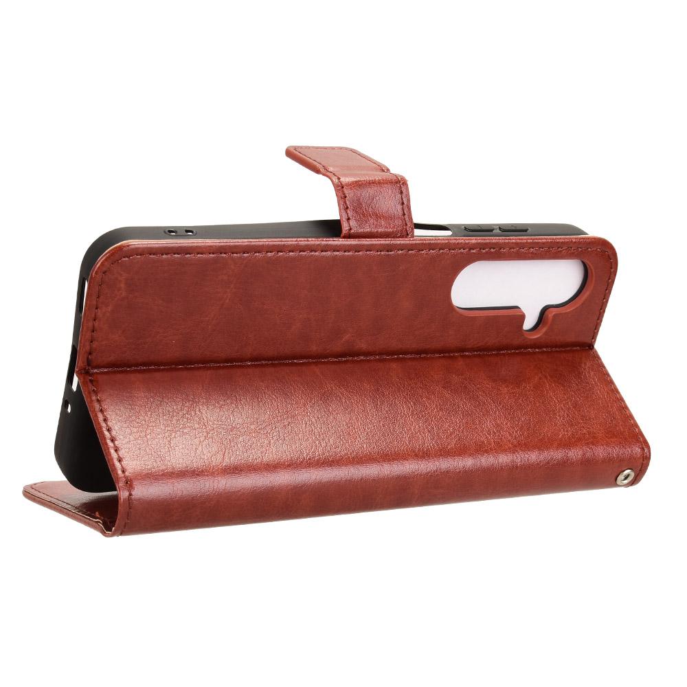 For Samsung Galaxy M35 5G Wallet Case Crazy Horse Texture Leather Stand Phone Cover