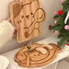 Cartoon Cutting Board Kawaii Wooden Food Board Cinnamon Roll Girl Children Bread Breakfast Plate Fruit Dessert Plate