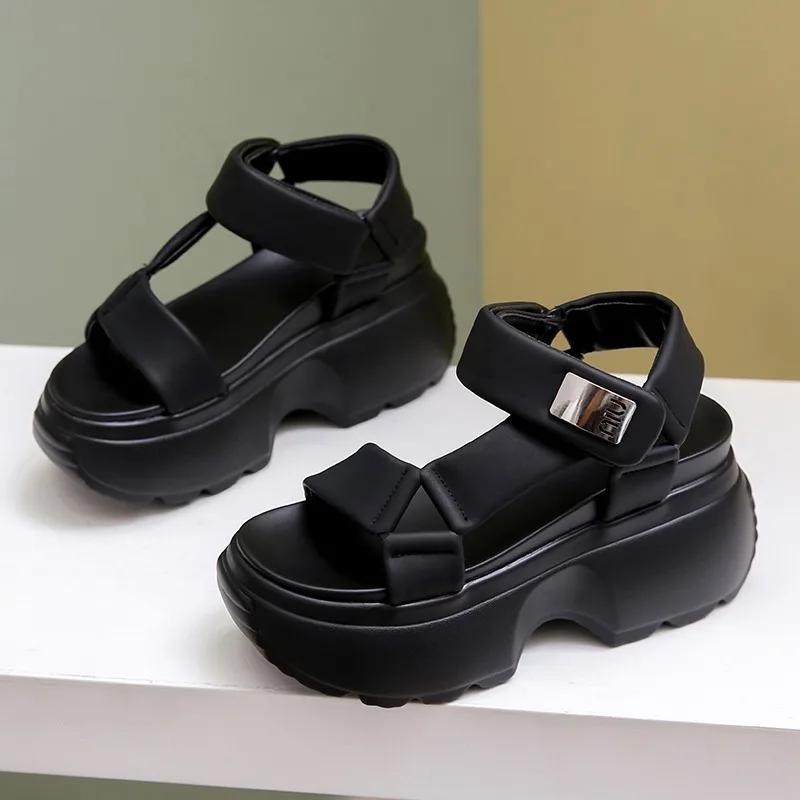 Fashion Summer Women's Sandals Fashion Thick Soled Roman Women Shoes New Casual Lady Anti-Slip Ladies Shoes Wedge Heels Platform Sandals