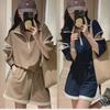 European Spring 2023 Women's Casual Sports Two-Piece Suit with Wide-Leg Shorts