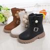 Girls' Fashion Boots Korean Edition Autumn New Collection Children's British Style Short Boots Girls' Soft Soled Western Style Leather Boots Trend