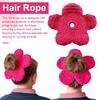 Large Flower Wool Hair Scrunchie Handcrafted Crochet Elastic Knitting Headband Oversized Hair Tie Ponytail Holder