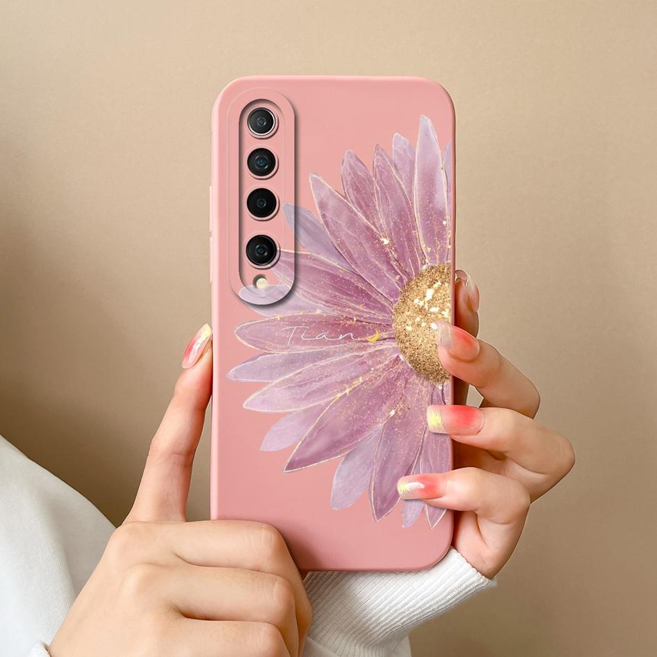 For Xiaomi Mi 10 11 Lite NE 10i 10T 11T 11X Pro Phone Case Cover Small Floral Pattern Shockproof Liquid Soft Silicone Anti Slip For Xiaomi Shell Capas