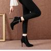 Fashion Fashion Women Boots Autumn Ankle Boots for Women Thin Heel Zipper Casual Female Shoes Leather Boots Botas Women Shoes