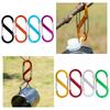 Aluminum Alloy Mini S Shape Carabiner Double Clip Hooks Keychain Carabiner Clip Attachment for Camping Fishing Hiking