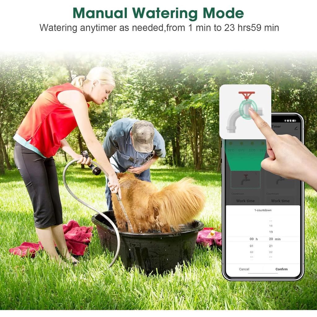 Garden Irrigation Watering System, Automatic Water Timer, Remote Sprinkler Programmer