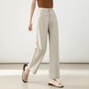 Autumn 2025 Women's High-Waisted Cotton Slimming Straight-Leg Trousers - Chic and Casual Style.