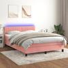 VidaXL Slat Bed Base with Mattress and LED, Upholstered Bed, Double Bed, Adult Bedroom Interior Bed, 3134524
