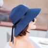 Women Straw Hat Wide Brim Lace-up Ribbon Sun Protection Hat Lightweight Quick-Drying Hat Hiking Walking Neck Coverage Hat