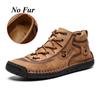Men's Hand-made Super Fiber PU Rubber Soft Sole Lightweight Wear-resistant Non-slip Casual Shoes