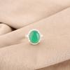 Oval Green Onyx Stone New Cocktail Best Sisters Gift Ring 925 Sterling Silver RR-28-21