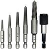 6pcs Chrome Molybdenum Steel Broken Bolt Extractor Set Hexagonal Handle Screw Extractor Worker