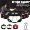 Bright LED Headlamp Flashlight Rechargeable Headlight with Red Light Waterproof Motion Sensor Head Lamp Camping Running Light