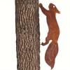 1pc Creative Tree Insert - Rusty Squirrel Silhouette Metal Decoration. Tree Stakes. Branch Insert for Home Garden Patio.
