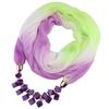 Summer Ladies Scarf Stylish Comfortable Resin Stone Charm Female Necklace Outdoor Wear Sun Protection EMA