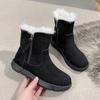 Women's Shoes 2024 Winter Hot Selling New Flat Snow Women's Boots Plush Warm Fashion Short Boots Round Toe Ankle Women's Shoes