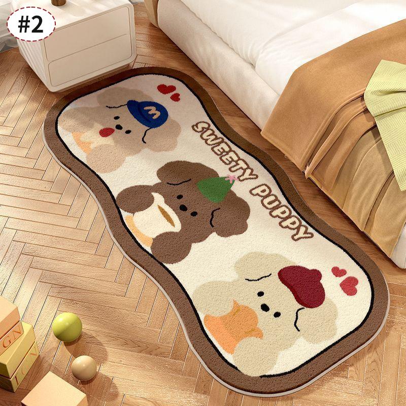 Kawaii Puppy Carpet Absorbent Floor Mat Cartoon Rug Bedroom Bedside Foot Pad Balcony Living Room Non-Slip Children's Room Carpet