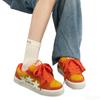 Spring Autumn New Orange Red Star Skateboarding Shoes for Female Niche Retro Youthful Design Simple Comfortable Sports Shoes
