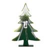 Wooden Christmas Tree Decor 5-10 Inch Farmhouse Table Centerpiece with Bell Ornaments Rustic Holiday Display for Mantel And Dining Table