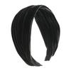 VINGTAINE Wide Pleated Party Hair Black Headband, Accessory, HK-178-BK,