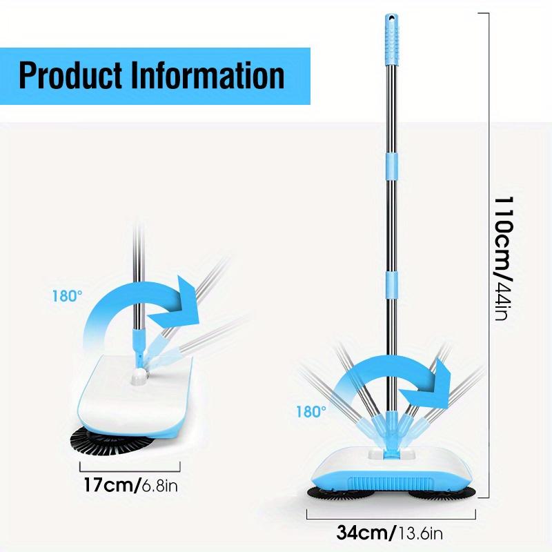 Multifunctional Hand Push Broom,Non-Electric Sweep Vacuum and Mop,Auto Spiral Deep Clean System,Perfect for All Types of Floors