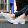 Women'S Newest Summer Shoes Mesh Breathable Sneakers Light Slip On Flat Platform Casual Shoes Ladies Anti-Slip Walking Woven Shoes