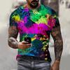 Summer Fashion Music Art Color Neon Graffiti 3D T-Shirt Men Women Hip Hop Casual Streetwear Oversized T Shirt Cool Tops Tees