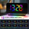 Digital Alarm Clock Bedside Home Decor FM Radio Compact Colorful Display Projection