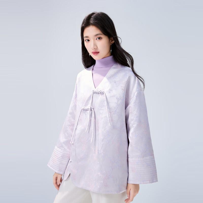 Autumn Water Yi Ren Women's New Chinese Style V-neck Down Jacket