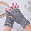 Alpaca Wool Half-Finger Cycling Gloves: Warm, Windproof, Breathable, and Portable for Autumn and Winter.