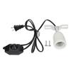 Reptile Ceramic Heat Lamp Holder E27 400W Rotatable Ceramic Heating Bulb Base with Switch