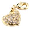 [G9331] - Gold Plated 'Heart' Charm Pendant