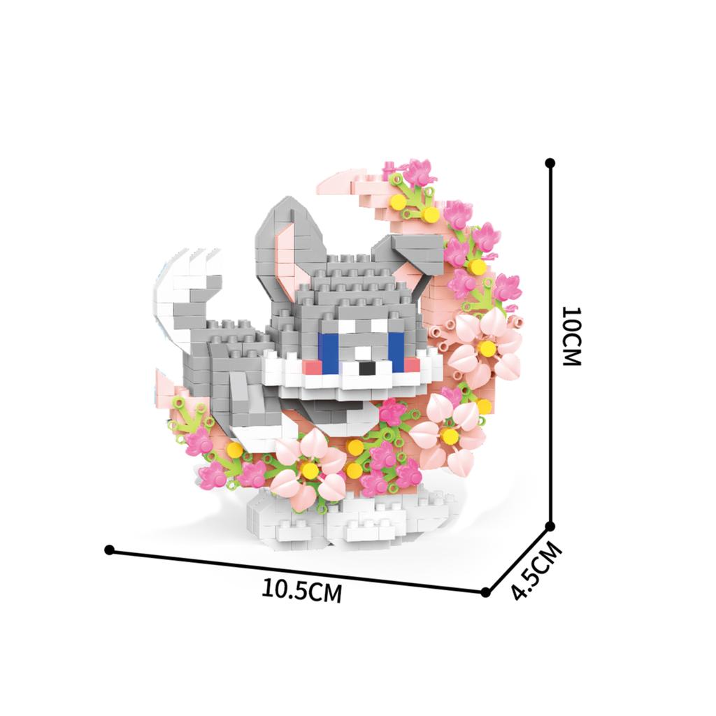 New Mini Cat Dog Raccoon Panda Cute Pet Small Building Blocks Model Series Decorations Children's Toys Children's Gift