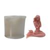 3D Mermaids Shape Candle Mold Unique Mermaids Aromatherapys Gypsum Ornament Plasters Fragrances Stone Epoxy Molds DIY