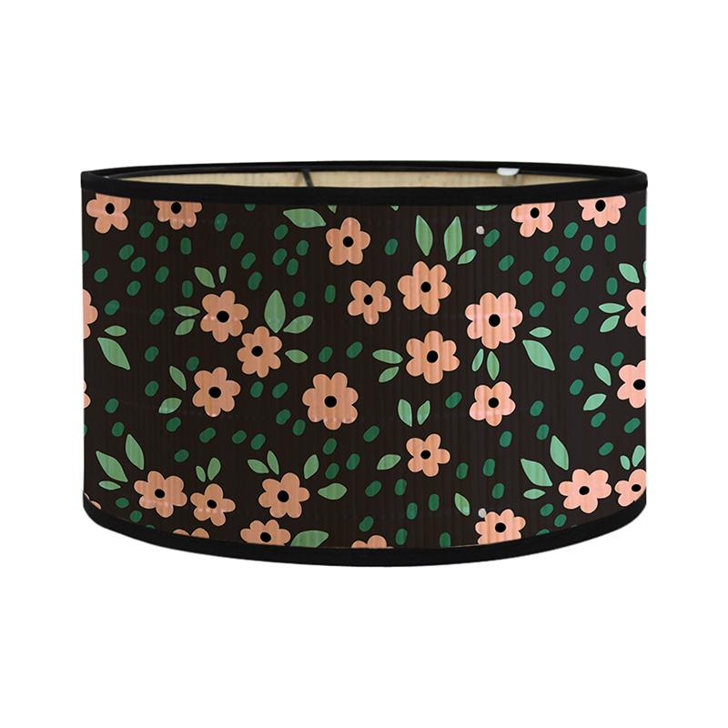 1PC Bohemian Table Lamp Shade Handmade Floral Print Lampshade Ethnic Style Ceiling Light Fixture 30x30x20cm