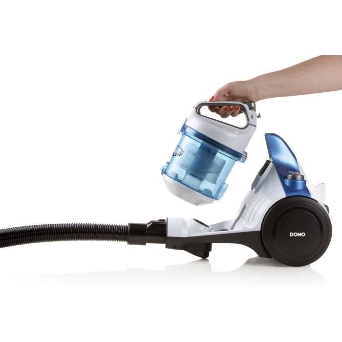 Domo DO7286S Bagless Vacuum Cleaner - 1.5 L - 700 W - White and Blue