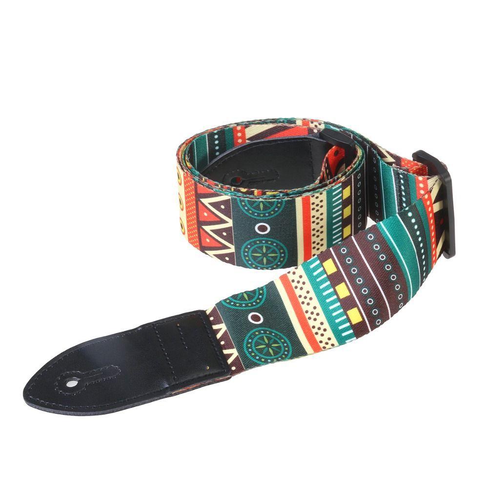 Fashion Multi-Color Adjustable High Quality Guitar Strap Nylon Bass Belt Blue Lighting Design
