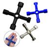 4way Key Wrench Alloy Electrical Electricians Switchboards Key Lock Tools Cable Safety Switches Universal Cross Triangle Wrench