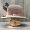 Fashionable Pure Wool Felt Hat Western Autumn Winter Feather Trimmed Wool Top Hat