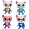 Super Kitties Team Anime Plush Toys Crystal Super Soft Plush Toy Doll Blue Kitten Green Kitten Yellow Kitten Doll Kids Toys