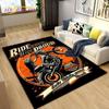 Retro Vintage Motorcycle Area Rug Large,Carpet Rug for Living Room Bedroom Sofa,Kitchen Bathroom Doormat Non-slip Floor Mat Gift