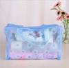 Translucent Handbag Organizer Makeup Travel Cosmetic Bag Waterproof PVC Toiletry Kits Bathroom Storage Wash Bag Daisy Handbag