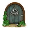 Tale Tree Wooden Door Outdoor Miniature Courtyard Door Tree Decoration Courtyard Accessories Ornament