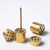 Decorative Mini Incense Holder Copper Heat-resistant Incense Base with 9 Holes Creative Sandalwood Incense Burner