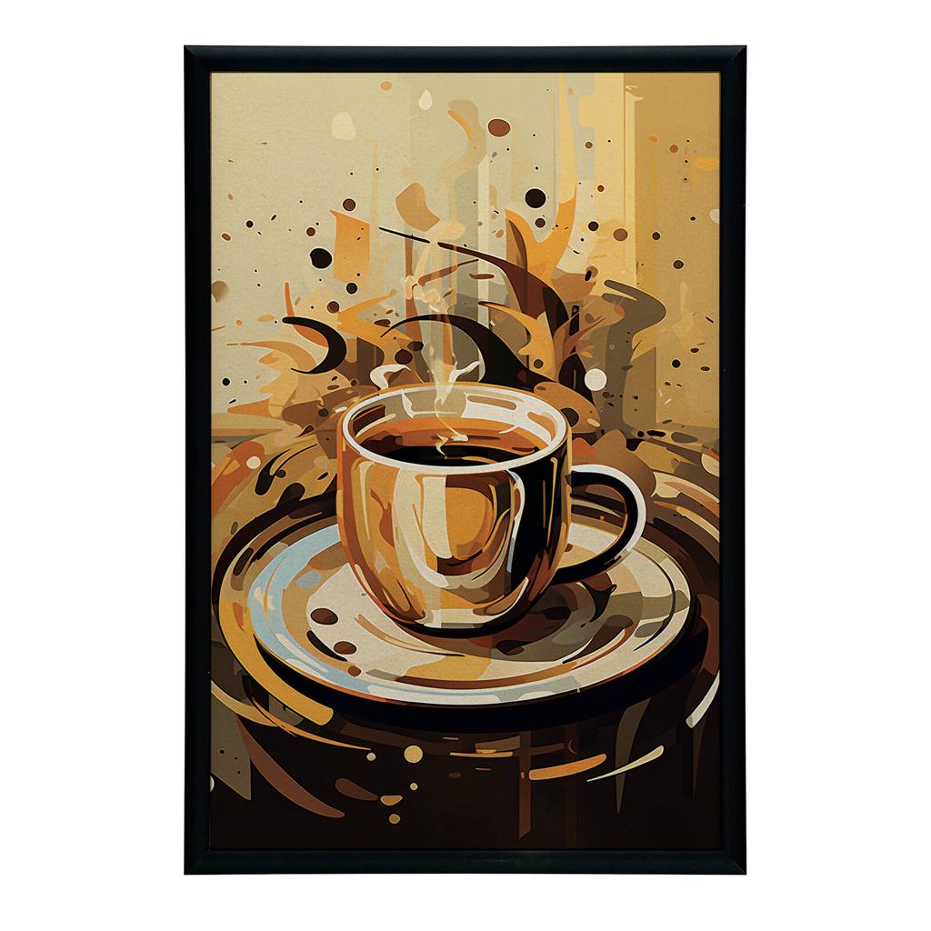 Coffee Time Coffee Time, 40X50 Cm, Black Aluminum Frame, 230 Gsm Matte Paper